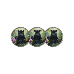 Black Panther in the Jungle Golf Ball Marker