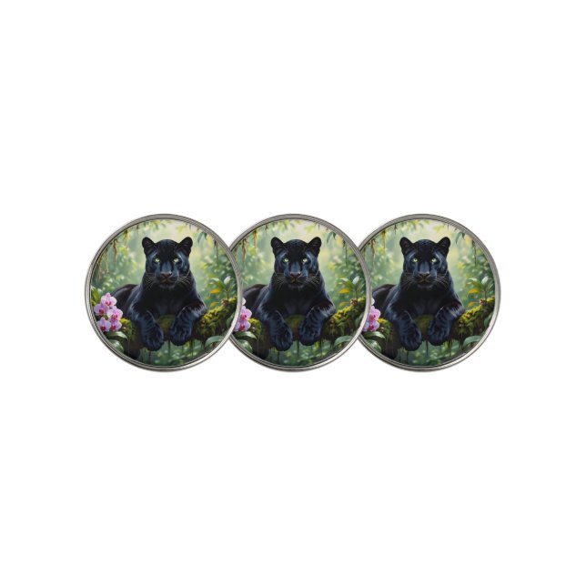 Black Panther in the Jungle Golf Ball Marker (3 Up)