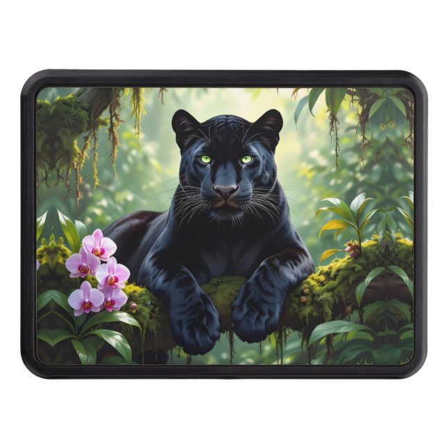 Black Panther in the Jungle Hitch Cover (Front)