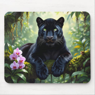 Black Panther in the Jungle Mouse Pad