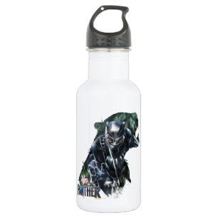 Black Panther   In The Jungle Stainless Steel Water Bottle