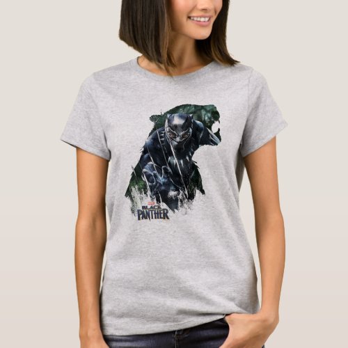 Black Panther  In The Jungle T_Shirt