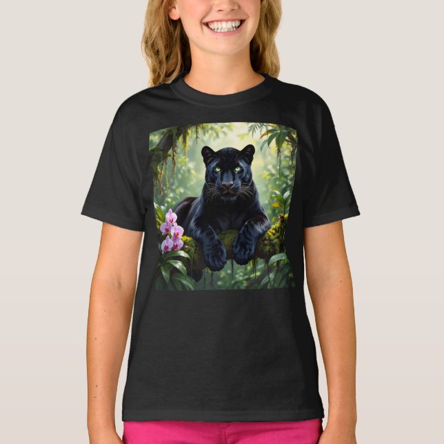 Black Panther in the Jungle T-Shirt (Front)