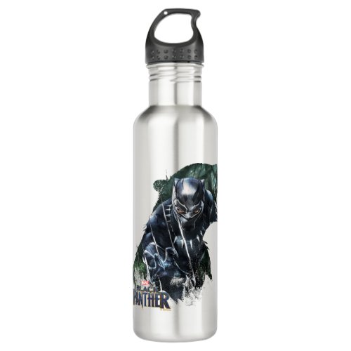 Black Panther  In The Jungle Water Bottle