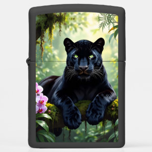 Black Panther in the Jungle Zippo Lighter