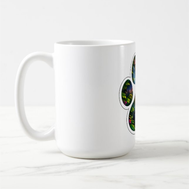 Black Panther Jungle Paw Design Coffee Mug (Left)