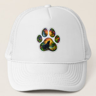 Black Panther Jungle Paw Design Trucker Hat