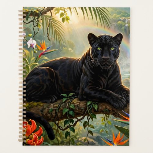 Black Panther Kenya Jungle Flowers Waterfall Planner