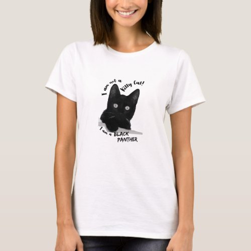 Black Panther kitty cat funny  T_Shirt