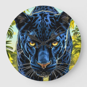 Black panther large clock