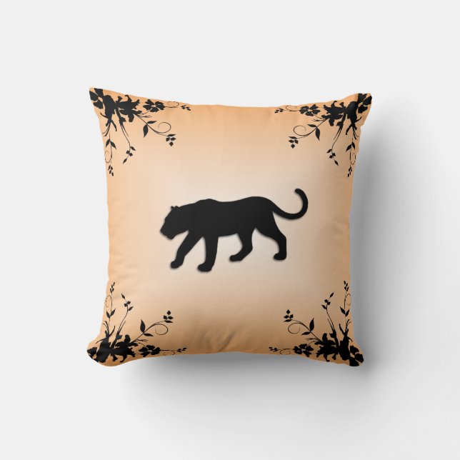 Black Panther Light Brown Mojo Throw Pillow (Front)