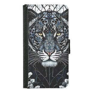 Black Panther Luxury Wild Animal Samsung Galaxy S5 Wallet Case