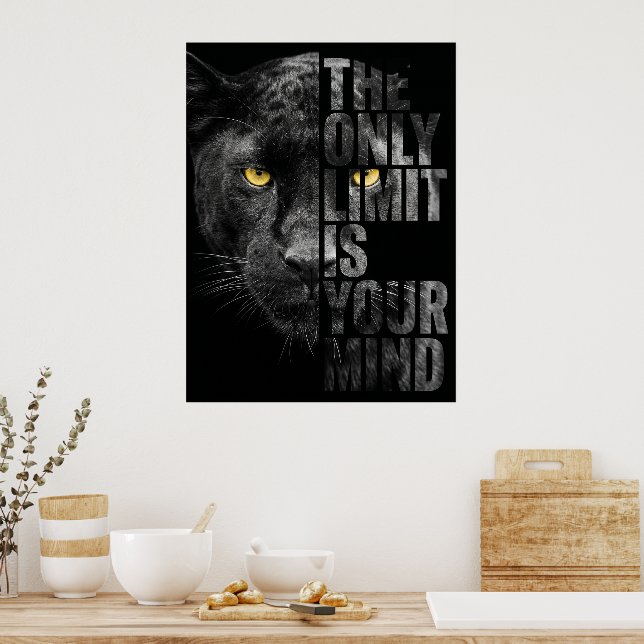 Black Panther Motivational The Only Limit Is Your  Poster (Kitchen)
