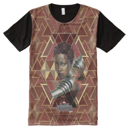 Black Panther | Nakia Geometric Panel All-Over-Print T-Shirt