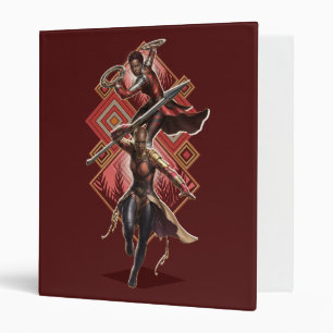 Black Panther   Nakia & Okoye Wakandan Graphic 3 Ring Binder