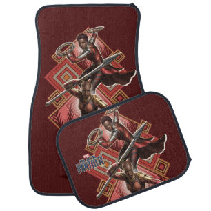 Black Panther Nakia & Okoye Wakandan Graphic Car Mat
