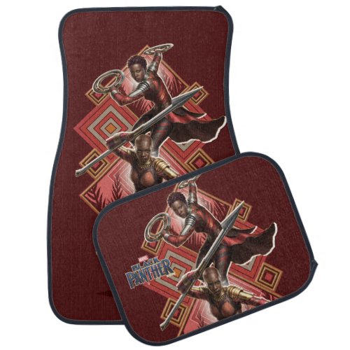 Black Panther  Nakia  Okoye Wakandan Graphic Car Mat