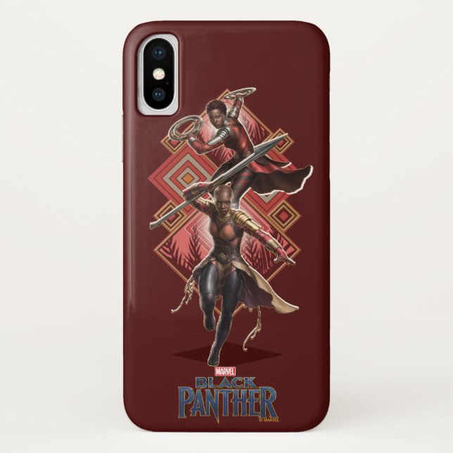 Black Panther | Nakia & Okoye Wakandan Graphic Case-Mate iPhone Case (Back)