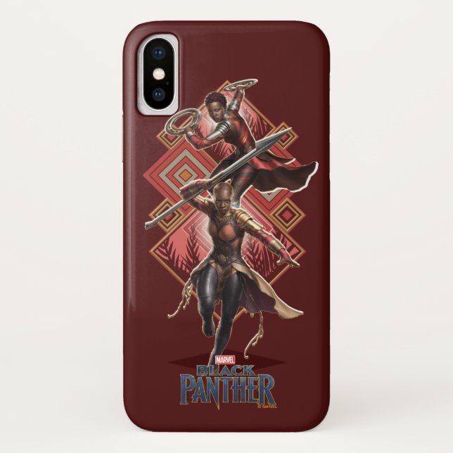 Black Panther | Nakia & Okoye Wakandan Graphic Case-Mate iPhone Case (Back)