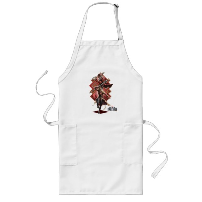 Black Panther | Nakia & Okoye Wakandan Graphic Long Apron (Front)