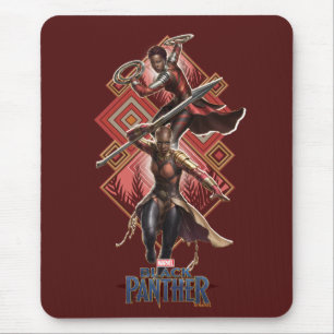 Black Panther Nakia & Okoye Wakandan Graphic Mouse Pad