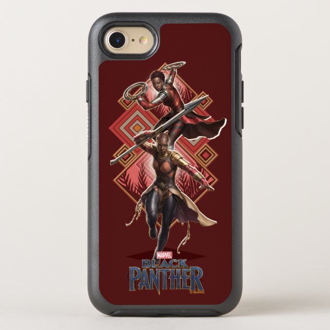 Black Panther | Nakia & Okoye Wakandan Graphic Otterbox iPhone Case (Back)