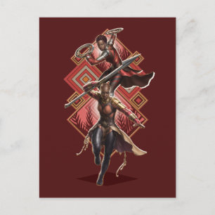 Black Panther   Nakia & Okoye Wakandan Graphic Postcard
