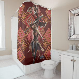 Black Panther   Nakia & Okoye Wakandan Graphic Shower Curtain