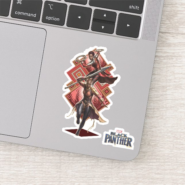 Black Panther | Nakia & Okoye Wakandan Graphic Sticker (Detail)