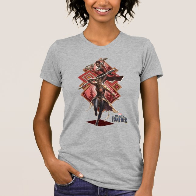 Black Panther | Nakia & Okoye Wakandan Graphic T-Shirt (Front)