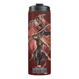Black Panther   Nakia & Okoye Wakandan Graphic Thermal Tumbler