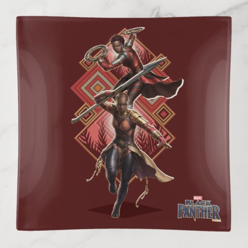 Black Panther  Nakia  Okoye Wakandan Graphic Trinket Tray