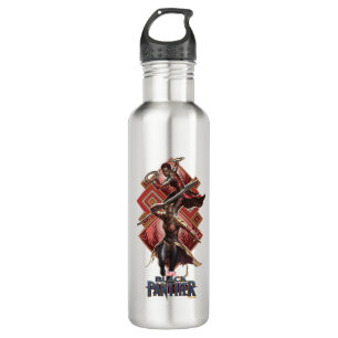 Black Panther   Nakia & Okoye Wakandan Graphic Water Bottle