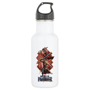 Black Panther   Nakia & Okoye Wakandan Graphic Water Bottle