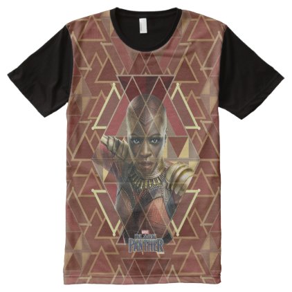 Black Panther | Okoye Geometric Panel All-Over-Print Shirt