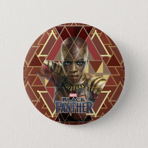 Black Panther  Okoye Geometric Panel Button