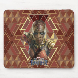 Black Panther   Okoye Geometric Panel Mouse Pad