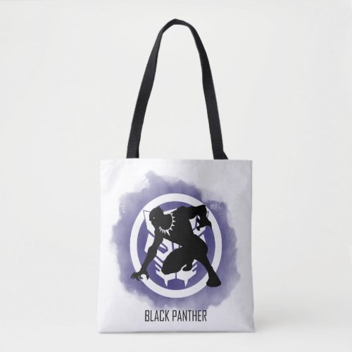 Black Panther Over Watercolor Icon Tote Bag