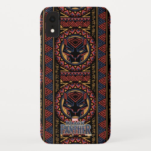 Black Panther  Panther Head Tribal Pattern iPhone XR Case