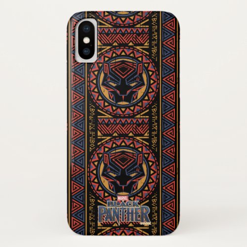 Black Panther  Panther Head Tribal Pattern iPhone XS Case
