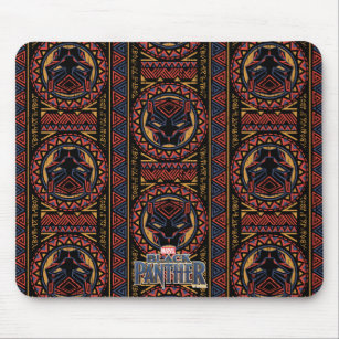 Black Panther   Panther Head Tribal Pattern Mouse Pad