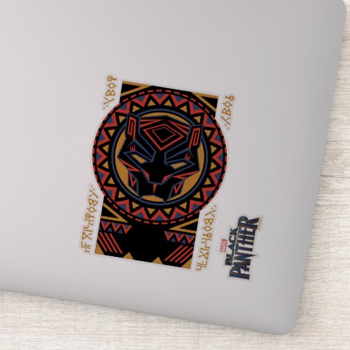 Black Panther  Panther Head Tribal Pattern Sticker
