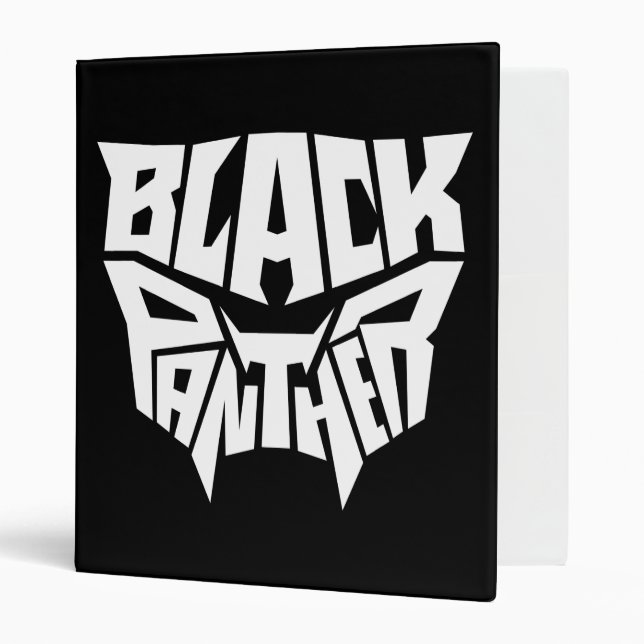 Black Panther | Panther Head Typography Graphic Binder (Front/Inside)