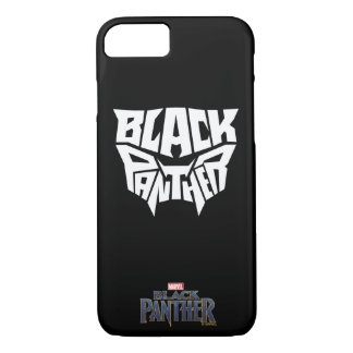 Black Panther | Panther Head Typography Graphic iPhone 8/7 Case