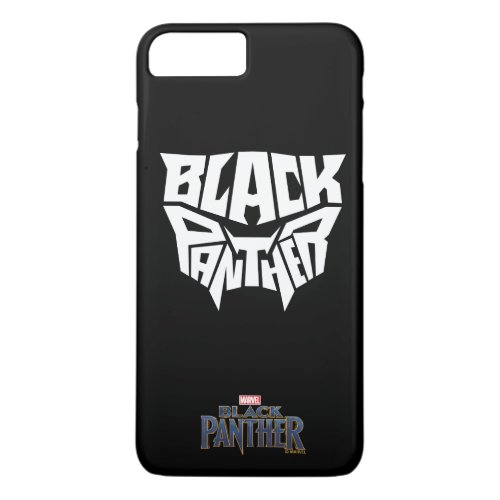 Black Panther  Panther Head Typography Graphic iPhone 8 Plus7 Plus Case