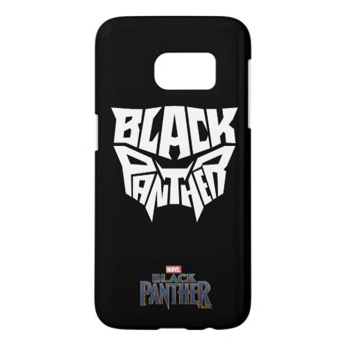 Black Panther  Panther Head Typography Graphic Samsung Galaxy S7 Case