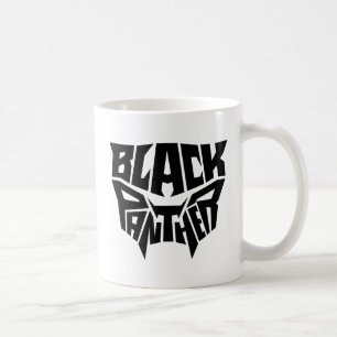 Black Panther Panther Head Typography Graphic Coffee Mug