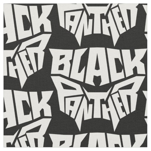 Black Panther | Panther Head Typography Graphic Fabric