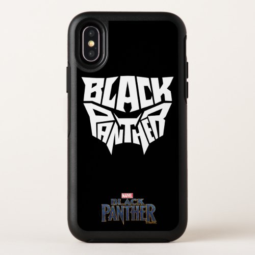 Black Panther  Panther Head Typography Graphic OtterBox Symmetry iPhone X Case