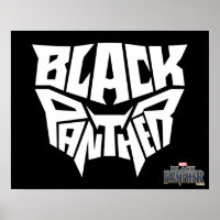Black Panther | Panther Head Typography Graphic